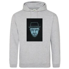 Hoodie with Print Breaking Bad Walter White Art - 2XL grey