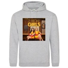 Hoodie with Print 2 Broke Girls Print - 2XL grey