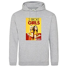 Hoodie with Print 2 Broke Girls Cbs Edition - 2XL grey