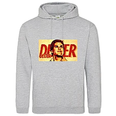 Hoodie with Print Dexter Art - 2XL grey