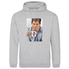 Hoodie with Print Dexter Killer Day - 2XL grey