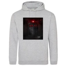 Hoodie with Print Doctor Who Dark Tardis - 2XL grey