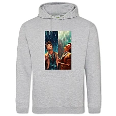 Hoodie with Print Doctor Who Editin Art - 2XL grey