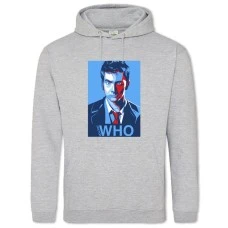 Hoodie with Print Doctor Who Art - 2XL grey