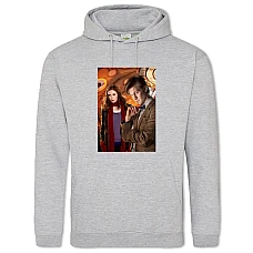 Hoodie with Print Doctor Who Characters - 2XL grey