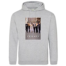 Hoodie with Print Friends Heroes - 2XL grey