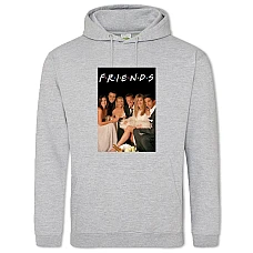 Hoodie with Print Friends Theme Print - 2XL grey