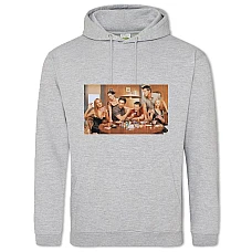 Hoodie with Print Friends Version - 2XL grey