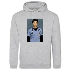 Hoodie with Print Scrubs Dr. John Dorian - 2XL grey