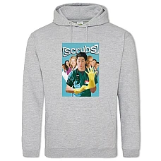 Hoodie with Print Scrubs Main Theme - 2XL grey