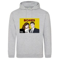 Hoodie with Print Bones Art Edition - 2XL grey