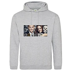 Hoodie with Print Bones Theme - 2XL grey