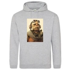 Hoodie with Print The Mandalorian Kuiil - 2XL grey