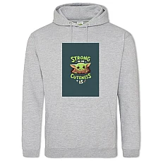 Hoodie with Print The Mandalorian Strong Cuteness - 2XL grey