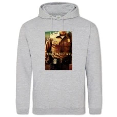 Hoodie with Print True Detective Theme - 2XL grey