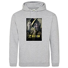 Hoodie with Print Z Nation Alvin Murphy Hero Print - 2XL grey