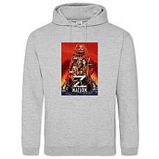 Hoodie with Print Z Nation Theme - 2XL grey