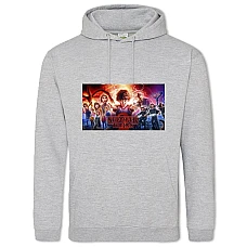 Hoodie with Print Stranger Things Heroes - 2XL grey