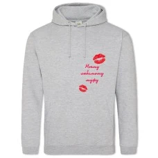 Hoodie with Print Valentine's Day To My Beloved Husband - 2XL grey
