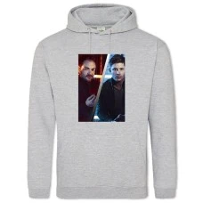 Hoodie with Print Supernatural Dean And Crowley - 2XL grey