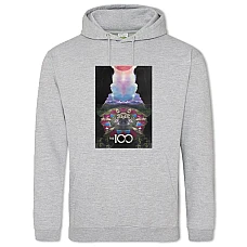 Hoodie with Print The 100 Cute Print - 2XL grey