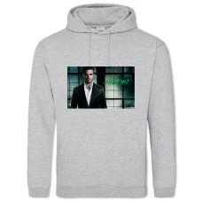 Hoodie with Print Arrow Print - 2XL grey