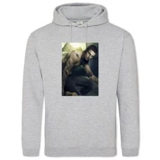 Hoodie with Print Arrow Strong Hero - 2XL grey
