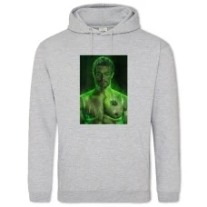 Hoodie with Print Arrow Green Print - 2XL grey