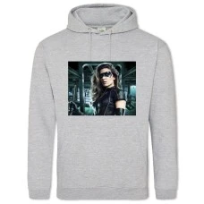 Hoodie with Print Arrow Hero Girl - 2XL grey
