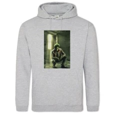 Hoodie with Print Titans Hero - 2XL grey