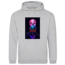 Худи с принтом Штамм Принт - 2XL серый