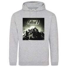Худи с принтом Фоллаут 3 Принт - 2XL серый