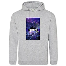 Худи с принтом Фортнайт Принт - 2XL серый