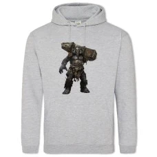 Худи с принтом Бог Войны Создание - 2XL серый