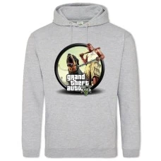 Худи с принтом ГТА 5 Принт - 2XL серый