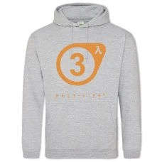 Худи с принтом Халф Лайф 3 Логотип - 2XL серый