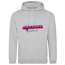 Худи с принтом Хотлайн Маями Логотип - 2XL серый