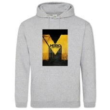 Худі з принтом Метро Логотип Принт - 2XL сірий