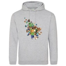 Hoodie with Print Minecraft Universe - 2XL grey