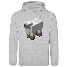 Hoodie with Print Minecraft Sheep - 2XL grey