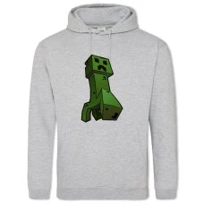 Hoodie with Print Minecraft Creeper - 2XL grey