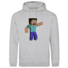 Hoodie with Print Minecraft Steve Hero - 2XL grey