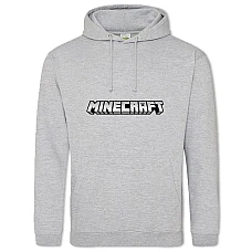 Hoodie with Print Minecraft White Logo - 2XL grey