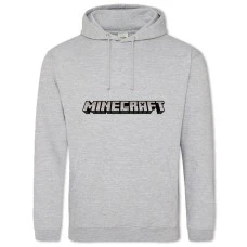 Hoodie with Print Minecraft Main Logo - 2XL grey