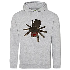 Hoodie with Print Minecraft Spider - 2XL grey