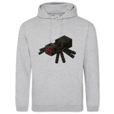 Hoodie with Print Minecraft Spider Print - 2XL grey
