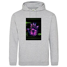 Hoodie with Print Quake Hand - 2XL grey