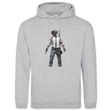 Hoodie with Print PUBG Hero - 2XL grey