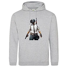 Hoodie with Print PUBG Main Hero - 2XL grey