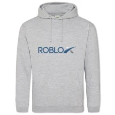 Худи с принтом Роблокс Логотип Принт - 2XL серый
